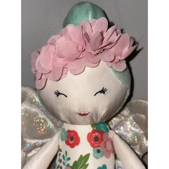 GO Goldbug Floral Fairy Chime Rattle Crinkle Wings Activity Doll Take Along Clip - Picture 2 of 6